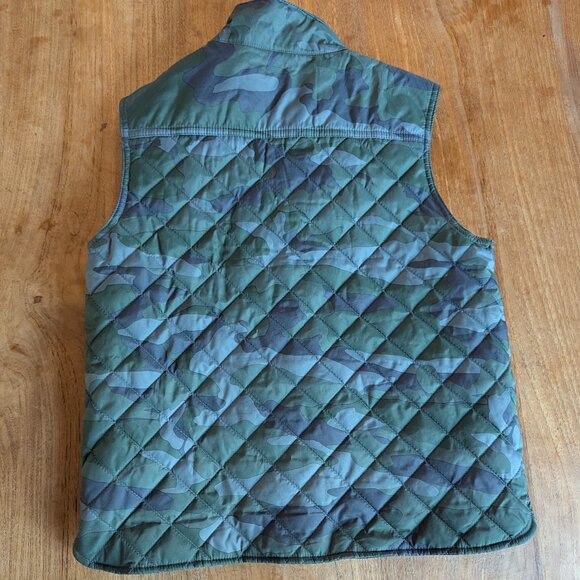 J. Crew Boys Green Quilted Camo Vest - 10 - Picture 2 of 3